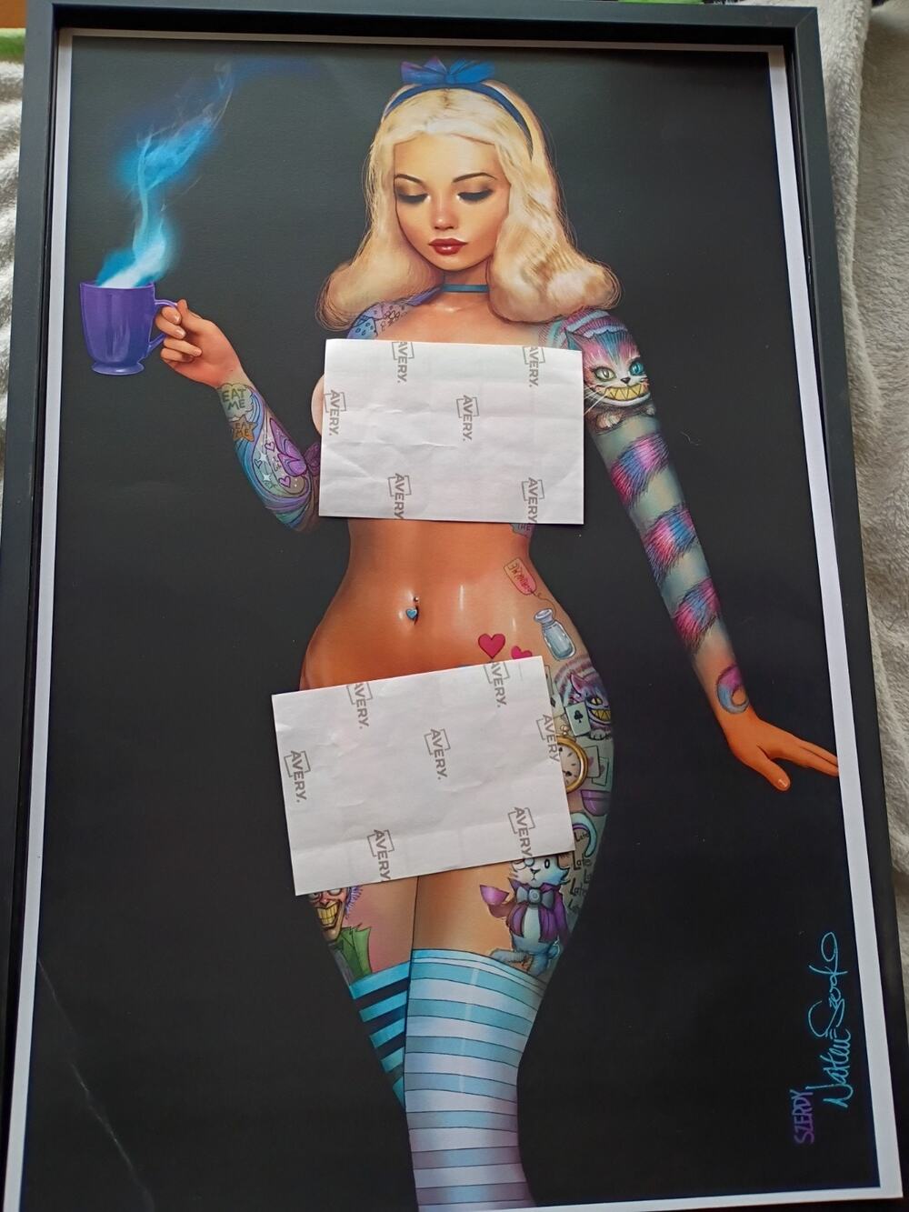 Full Fire Alice Signed By Nathan Szerdy!! Szerdy Girlz #3 Poster 19x13 Rare
